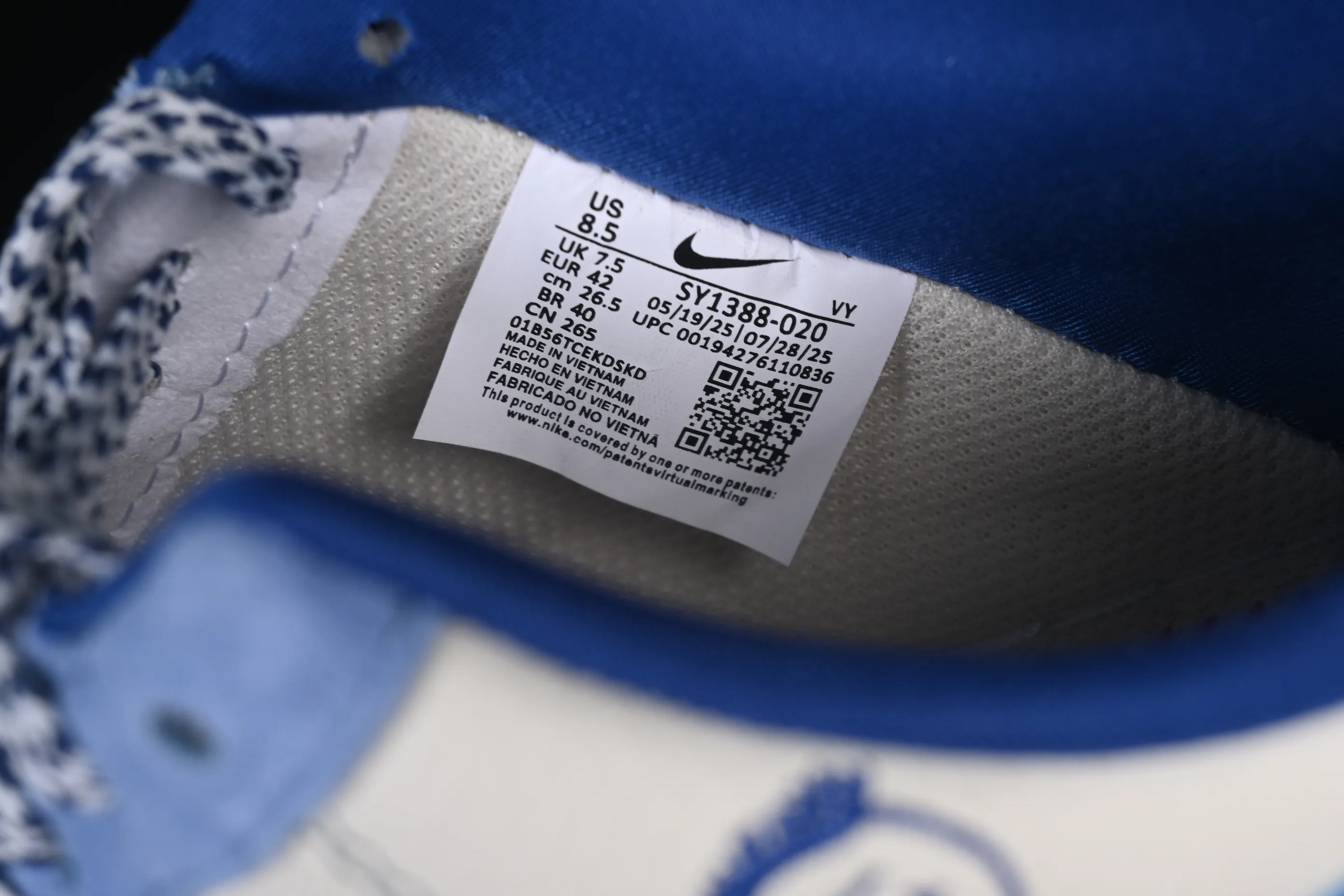 All categories Nk Air Force 1 Air Force series Nk Air Force 1 Low Air Force low-top Nike Air Force 1'07 Low joint model blue and white style Air Force 1 low-top casual sneakers SY1388-020